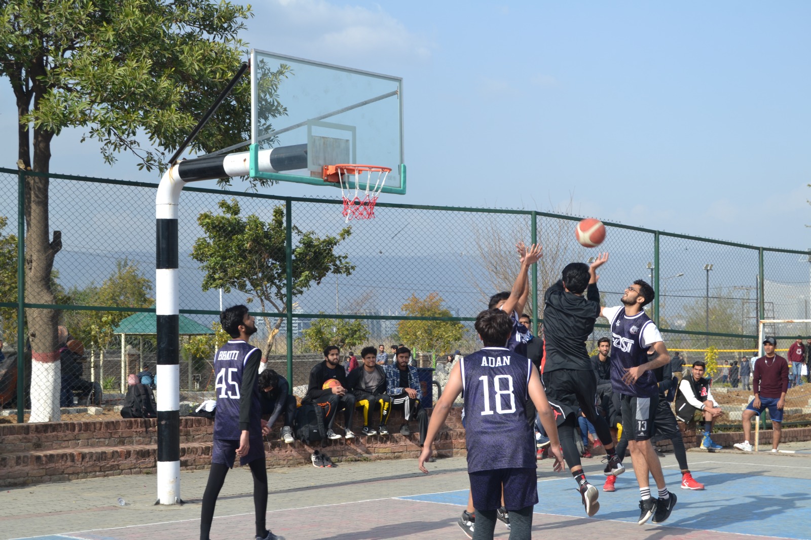 A basketball match during NaSCon's sports events